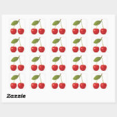 STICKER CARRÉ CHERRIES SUR BÂTIMENT À SOUCHES (Feuille)