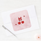 Sticker Carré Cherry (Enveloppe)
