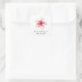 Sticker Carré Cherry Blossom Enseignant Ce Livre Appartient À (Sac)