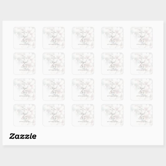 Sticker Carré Cherry Blossom Mariage (Feuille)