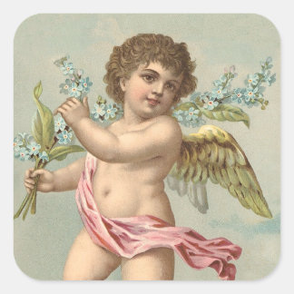 Sticker Carré Cherub victorien