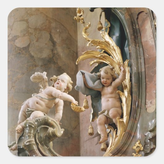 Sticker Carré Cherubs, 1737-66 (Devant)