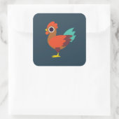 Sticker Carré Chester le coq (Sac)