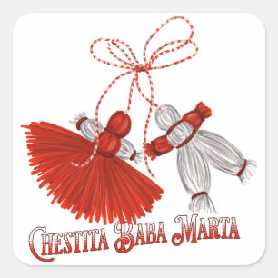Sticker Carré Chestita Baba Marta Martenitsas
