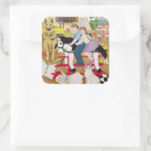 Sticker Carré Cheval-à-cheval (Sac)