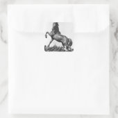 Sticker Carré Cheval avec harrow (Sac)