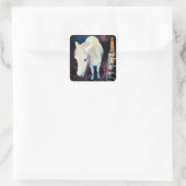 Sticker Carré Cheval blanc (Sac)