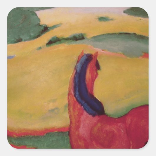 Sticker Carré Cheval dans un paysage, 1910 (Devant)