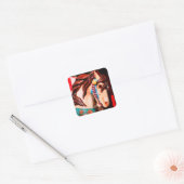 Sticker Carré Cheval de carrousel à vapeur silencieux (Enveloppe)