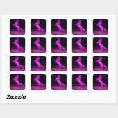 Sticker Carré Cheval de cirque rose (Feuille)