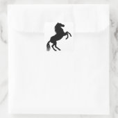 Sticker Carré Cheval élevant Silhouette (Sac)