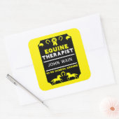 Sticker Carré Cheval Equine Therapist (Enveloppe)