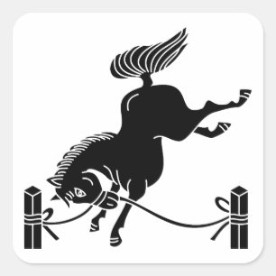 Sticker Carré Cheval Soma attaché