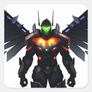 Sticker Carré Chevalier vibrant