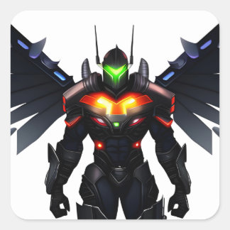 Sticker Carré Chevalier Vibrant