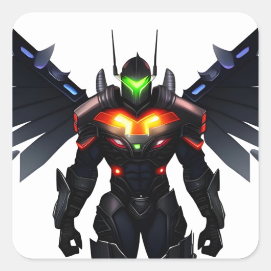 Sticker Carré Chevalier Vibrant (Devant)