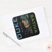 STICKER CARRÉ CHEVEUX BLEUS SATIVA (Enveloppe)