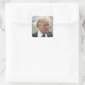 Sticker Carré Cheveux Trump sauvage (Sac)