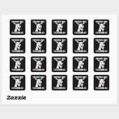 Sticker Carré Chèvre drôle à me moquer lettrage Mignon  (Feuille)