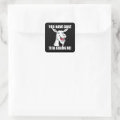 Sticker Carré Chèvre drôle à me moquer lettrage Mignon  (Sac)