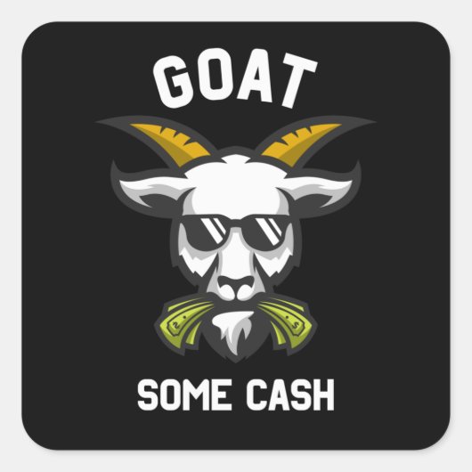 Sticker Carré Chèvre Quelques Espèces Drôle Chèvre Billy Lunette (Devant)