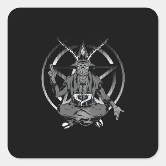 Sticker Carré Chèvre satanique (Devant)