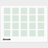 Sticker Carré Chevron vert clair (Feuille)