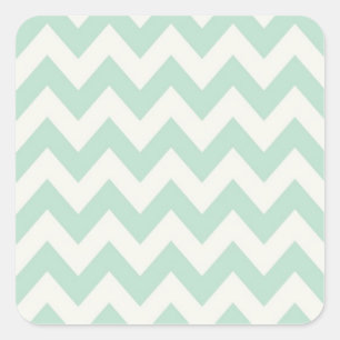Sticker Carré Chevron vert clair