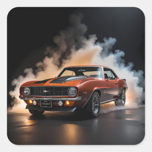 Sticker Carré Chevy Camaro 1969 (Devant)
