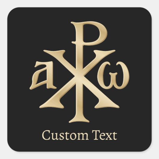Sticker Carré Chi Rho Christogram (Devant)