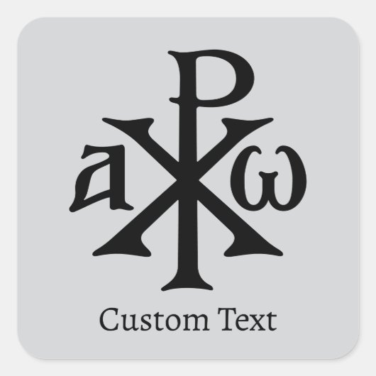 Sticker Carré Chi Rho Christogram (Devant)