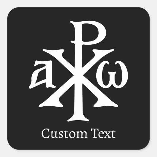 Sticker Carré Chi Rho Christogram (Devant)