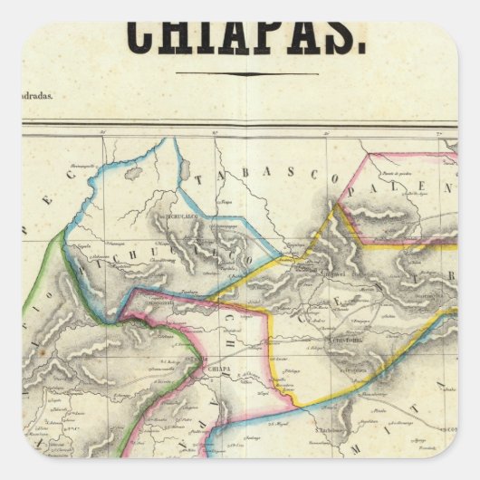 Sticker Carré Chiapas, Mexique (Devant)