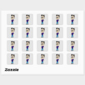 Sticker Carré chibi (Feuille)