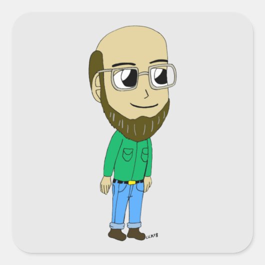 Sticker Carré chibi (Devant)