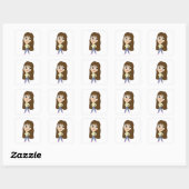 Sticker Carré chibi (Feuille)
