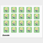 Sticker Carré chibi (Feuille)