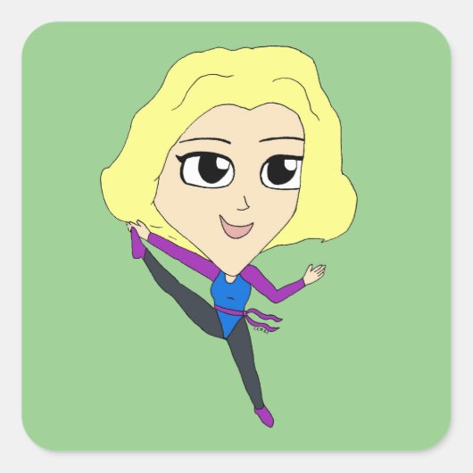 Sticker Carré chibi (Devant)