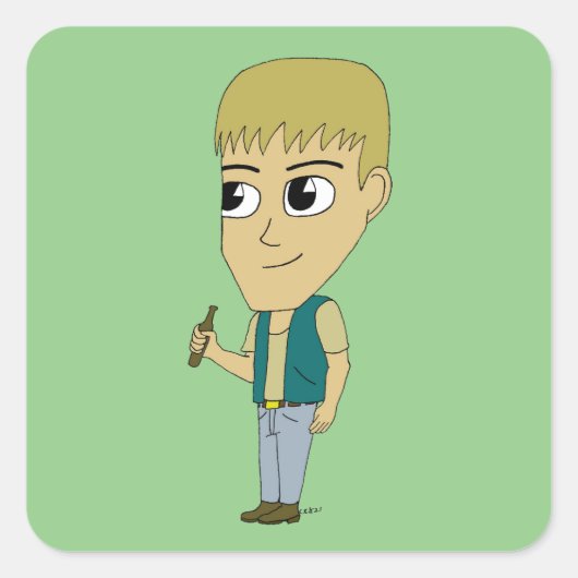 Sticker Carré chibi (Devant)