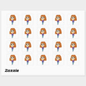 Sticker Carré chibi (Feuille)