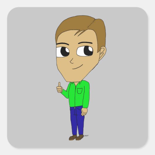 Sticker Carré chibi (Devant)