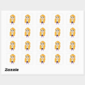 Sticker Carré chibi (Feuille)
