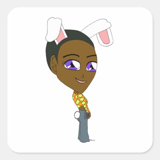 Sticker Carré chibi bunnygirl (Devant)
