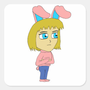 Sticker Carré chibi bunnygirl