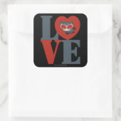 Sticker Carré Chibi Catwoman LOVE (Sac)