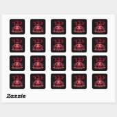 Sticker Carré Chibi Devil - 333 Seulement le mal moitié du temps (Feuille)