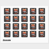 Sticker Carré Chibi Red Panda Cub (Feuille)