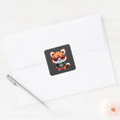 Sticker Carré Chibi Red Panda Cub (Enveloppe)