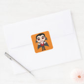 Sticker Carré chibi vampire (Enveloppe)
