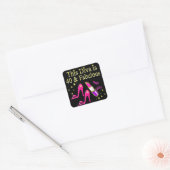 STICKER CARRÉ CHIC 40 ET FABULEUX MODE REEN DESIGN (Enveloppe)